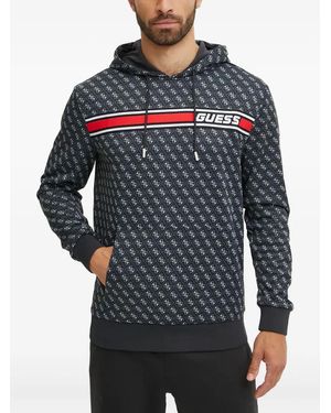 Guess Patterned Hoodie - Blue