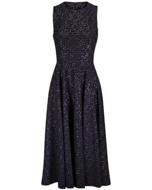 Michael Kors Sequined Denim Tweed Dress - Blue