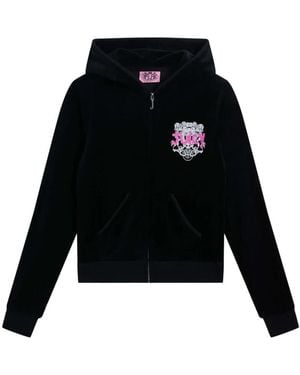 Juicy Couture Hoodie À Logo Imprimé - Black