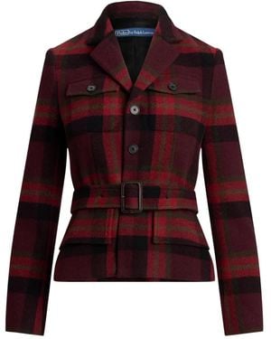 Polo Ralph Lauren Giacca Con Cintura - Rosso