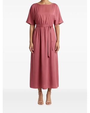 Weekend by Maxmara Belted Short-Sleeve Maxi Dress - Red