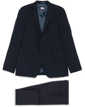 KARL LAGERFELD Single-Breasted Suit - Blue