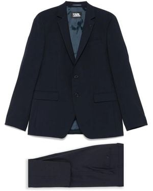 Karl Lagerfeld Single-Breasted Suit - Blue