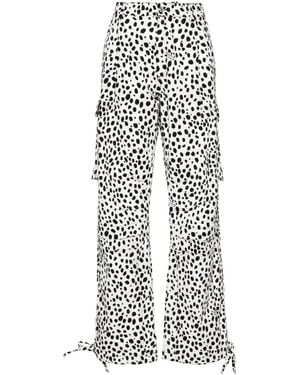 Moschino Spot-Print Cargo Pants - White