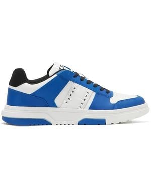 Tommy Hilfiger Panelled Colour-Block Trainers - Blue