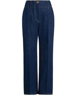 Patou Wide-Waistband Jeans - Blue