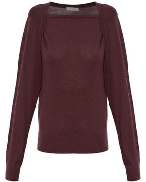 By Malene Birger Jersey Gwen Con Cuello Cuadrado - Morado