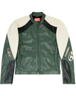 DIESEL Veste L-Ahti En Cuir - Green