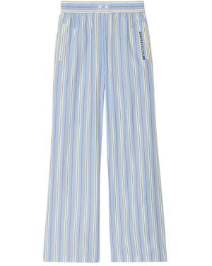 Zadig & Voltaire Logo-Detail Striped Trousers - Blue