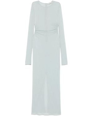 Blumarine Semi-Transparentes Maxikleid - Weiß