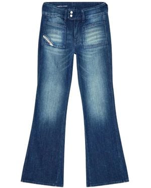 DIESEL Bootcut Jeans Low-Waist D-Hush - Blue