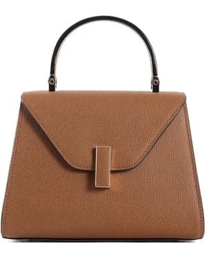 Valextra Mini Iside Leather Tote Bag - Brown