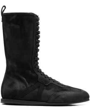 Ann Demeulemeester Fides Soft High Top Boxing Trainers - Black