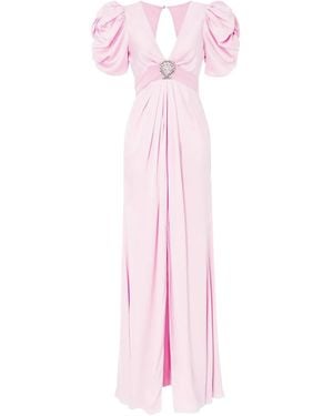 Temperley London Short-Sleeve Gown - Pink