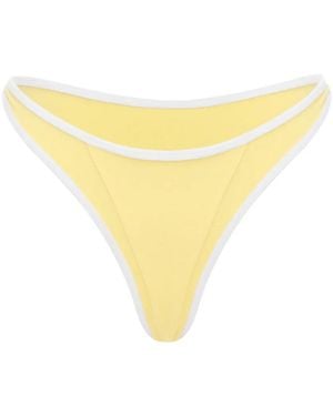 FAE SWIM Hailey Piped Bikini Bottoms - Yellow