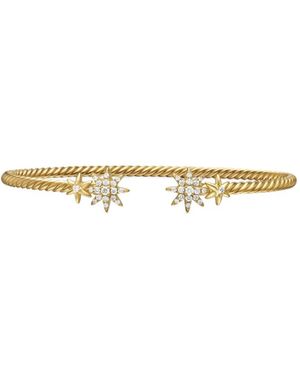 David Yurman 18Kt Petite Starburst Cable Diamond Bracelet (2.6Mm) - Multicolour