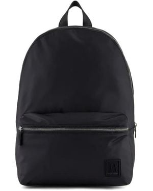 ARMANI EXCHANGE Logo-Appliqué Backpack - Blue