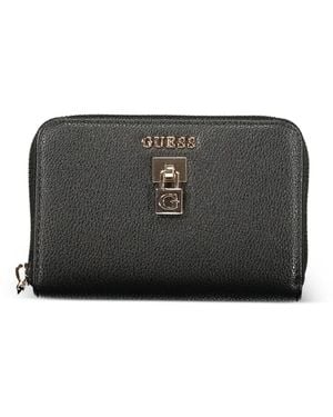 Guess Pebbled Padlock Wallet - Black