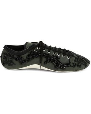 Dries Van Noten Embroidered Ballerina Trainers - Black