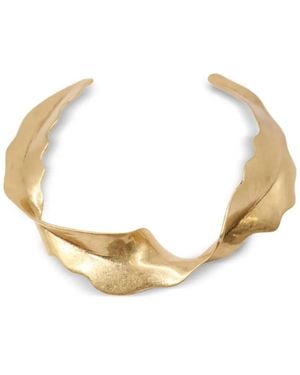 Cult Gaia Twisted Choker Necklace - Metallic