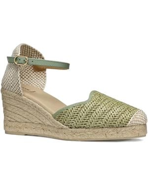 Geox Gewebte Espadrilles mit Knöchelriemen - Grün