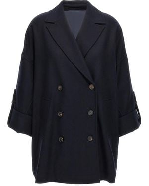 Brunello Cucinelli ダブルコート - ブルー