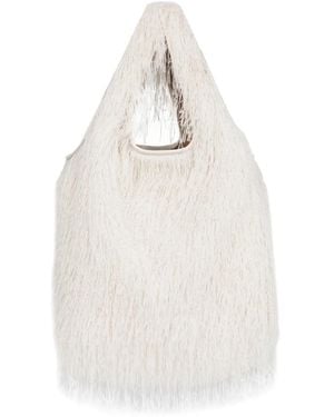 Dries Van Noten Fringed Tote Bag - White