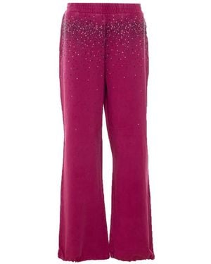Liu Jo Crystal Wide Pants - Pink