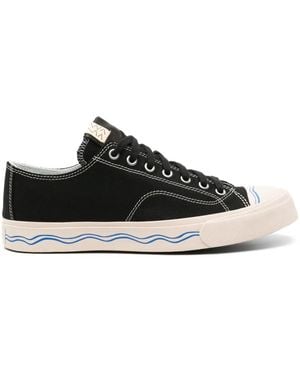 Visvim Skagway Lo Canvas Trainers - Black