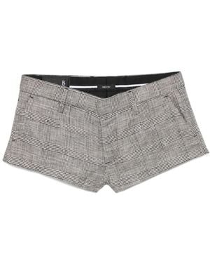 R13 Tailored Mini Shorts - Gray