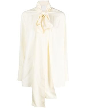 Givenchy Pussy-Bow Silk Blouse - White