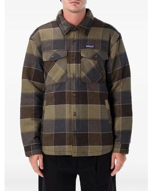 Patagonia Chemise Boutonnée Fjord En Flanelle À Carreaux - Grey