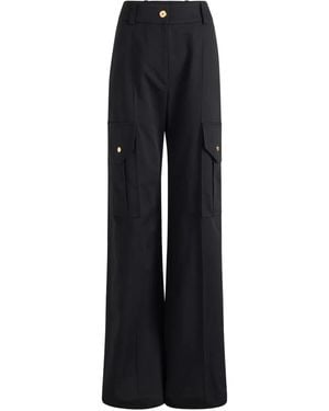 Patou Gabardine Cargo Trousers - Blue