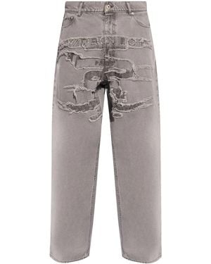 Y. Project Jeans Mit Logo-Patch - Grau