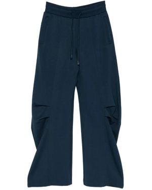Patrizia Pepe Fleece Oversized Track Pants - Blue