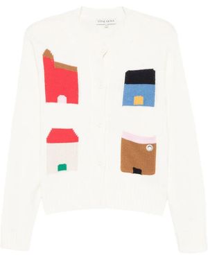 Stine Goya House-motif cardigan - Weiß