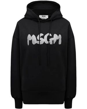 MSGM ロゴ パーカー - ブラック
