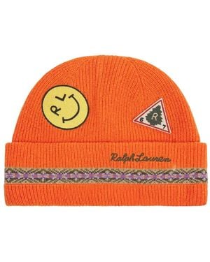 Polo Ralph Lauren Taslan Patch Beanie - Orange