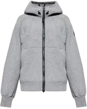 Canada Goose Hooded Wool Jacket - Gray