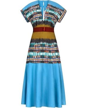 Silvia Tcherassi Sakura Midi Dress - Blue