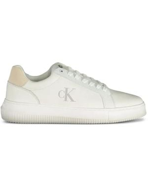 Calvin Klein Logo-Print Trainers - White