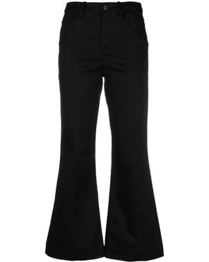 Proenza Schouler Cropped Flared Trousers - Black