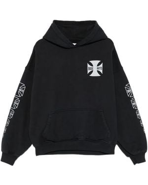 Rhude Logo-Print Hoodie - Black