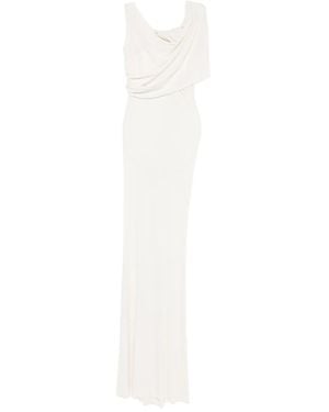 Rick Owens Draped One-Shoulder Maxi Dress - White