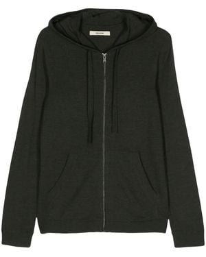Zadig & Voltaire Zip-Up Wool Hoodie - Black