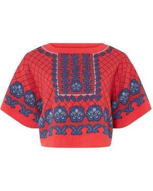 Temperley London グリッドパターン Tシャツ - レッド