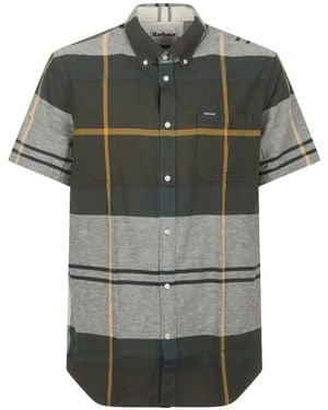Barbour Douglas Tailored Short-Sleeved Shirt - Grey