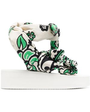 Red(V) 50Mm Platform Sandals - Natural