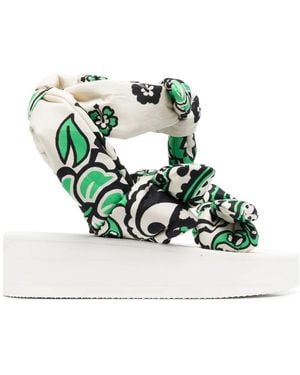 Red(V) 50Mm Platform Sandals - Natural