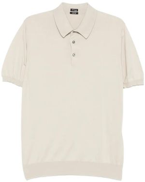 Kiton Polo De Manga Corta - Blanco